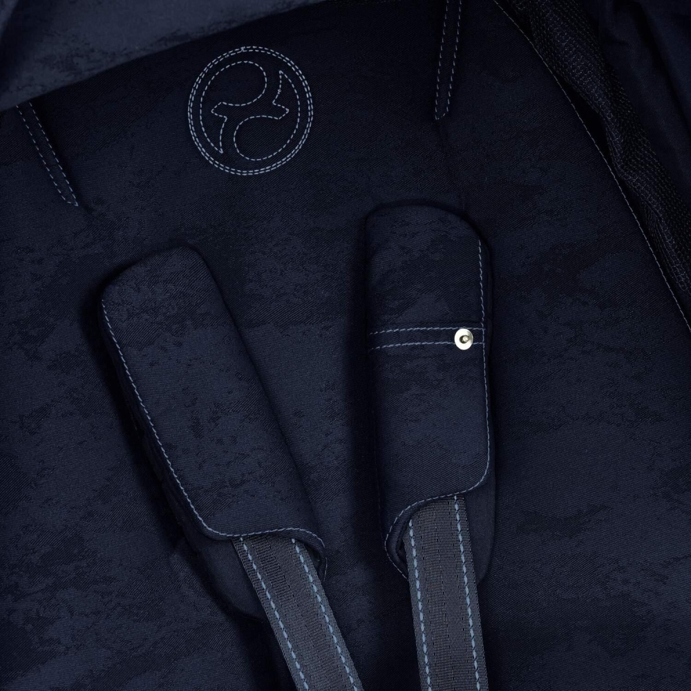 Sėdynės audinys Cybex PRIAM Rebellious Luxury Denim Blue-Vaikiški vežimėliai, Lopšiai ir rėmai-e-vaikas