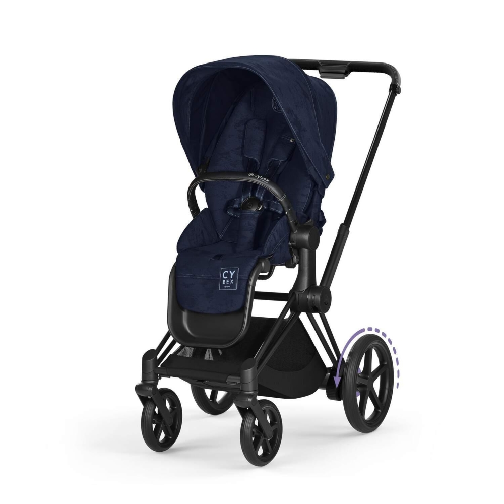 Sėdynės audinys Cybex PRIAM Rebellious Luxury Denim Blue-Vaikiški vežimėliai, Lopšiai ir rėmai-e-vaikas