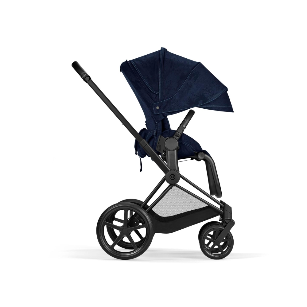 Sėdynės audinys Cybex PRIAM Rebellious Luxury Denim Blue-Vaikiški vežimėliai, Lopšiai ir rėmai-e-vaikas