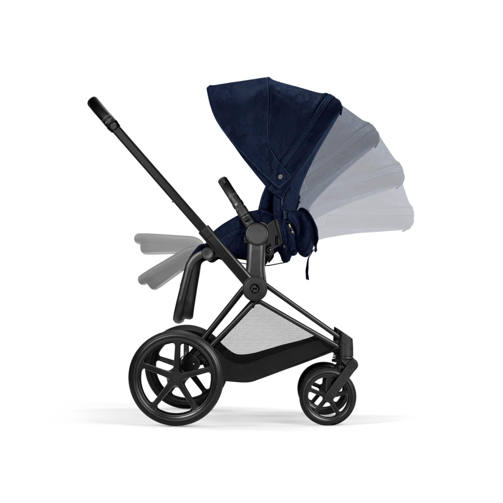 Sėdynės audinys Cybex PRIAM Rebellious Luxury Denim Blue-Vaikiški vežimėliai, Lopšiai ir rėmai-e-vaikas