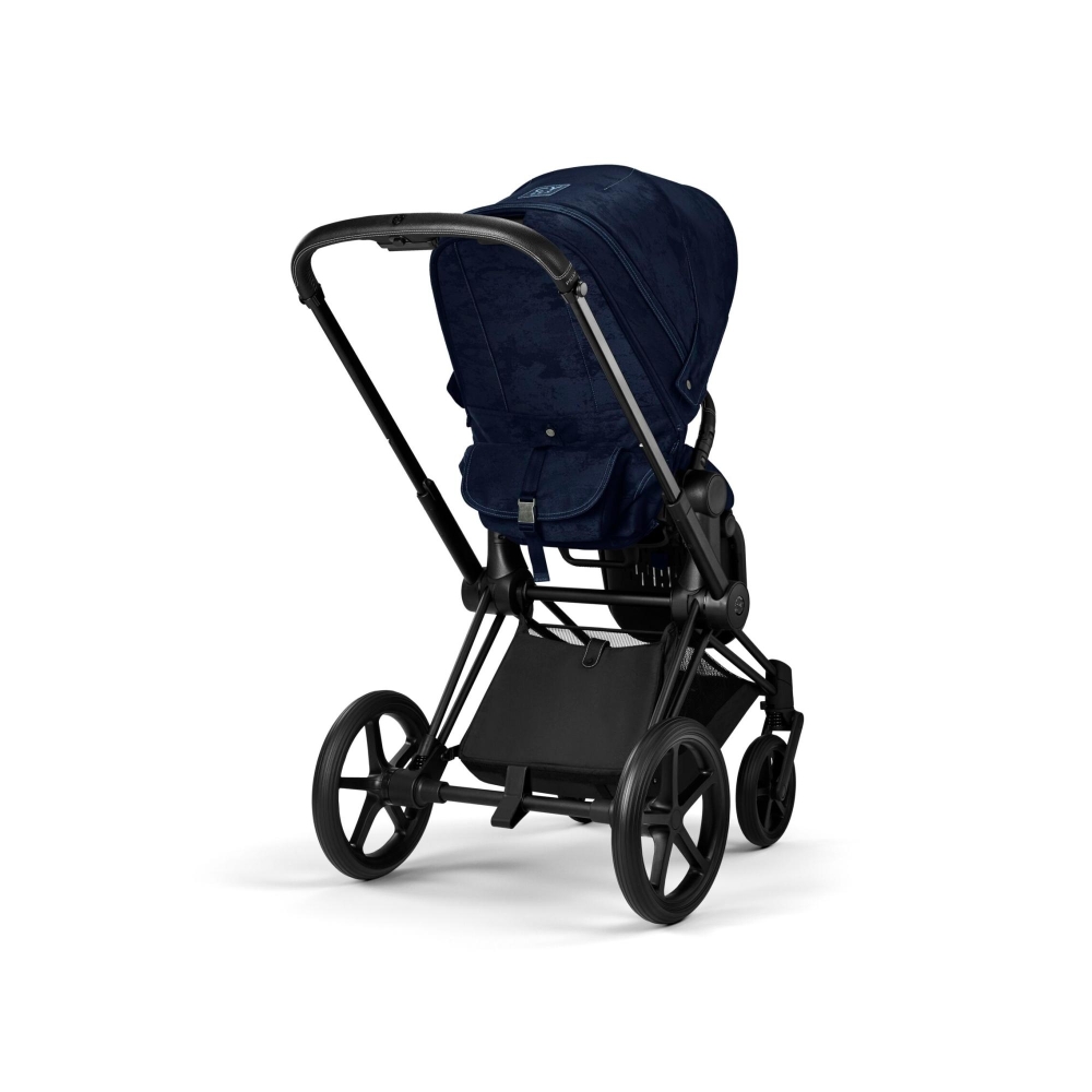 Sėdynės audinys Cybex PRIAM Rebellious Luxury Denim Blue-Vaikiški vežimėliai, Lopšiai ir rėmai-e-vaikas