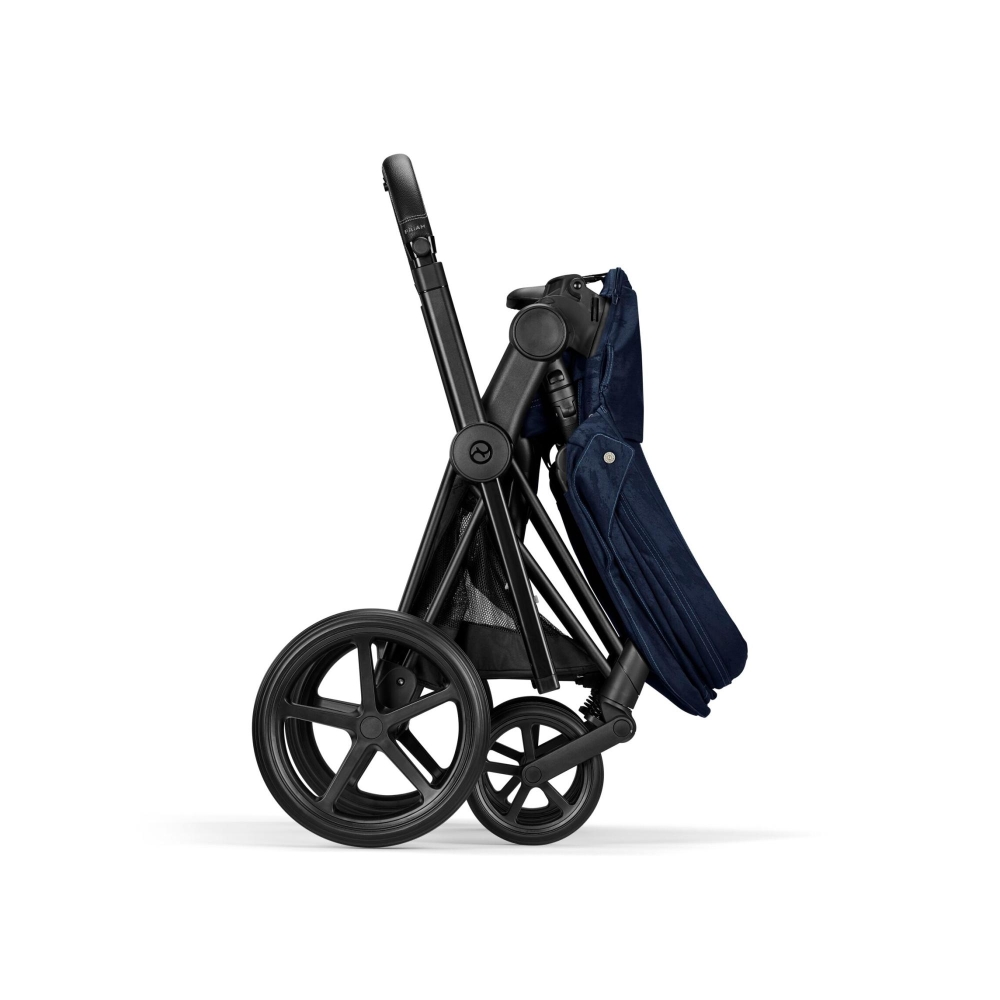 Sėdynės audinys Cybex PRIAM Rebellious Luxury Denim Blue-Vaikiški vežimėliai, Lopšiai ir rėmai-e-vaikas