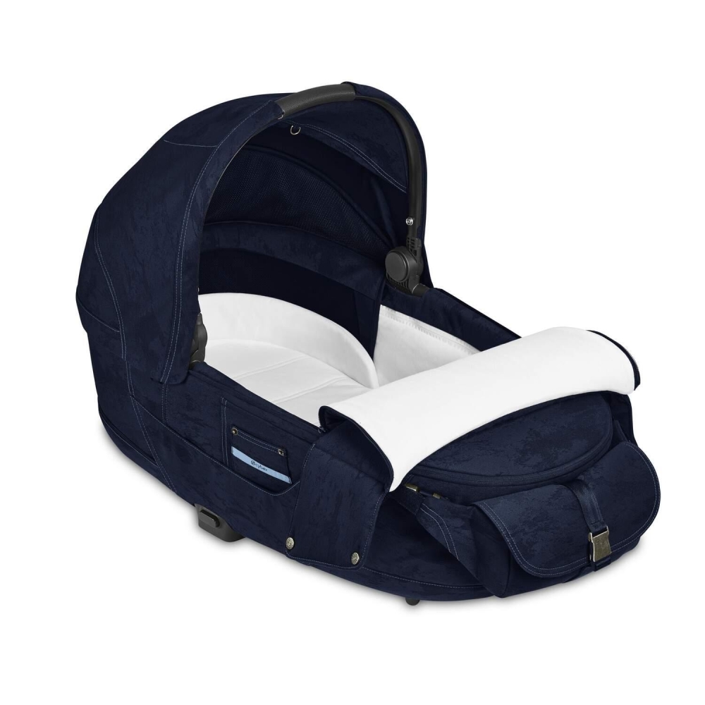 Lopšys Cybex PRIAM Lux Rebellious Luxury Denim Blue-Vaikiški vežimėliai, Lopšiai ir rėmai-e-vaikas