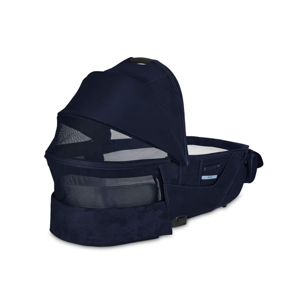 Lopšys Cybex PRIAM Lux Rebellious Luxury Denim Blue-Vaikiški vežimėliai, Lopšiai ir rėmai-e-vaikas