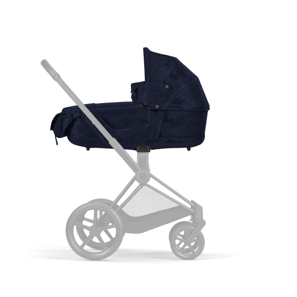 Lopšys Cybex PRIAM Lux Rebellious Luxury Denim Blue-Vaikiški vežimėliai, Lopšiai ir rėmai-e-vaikas