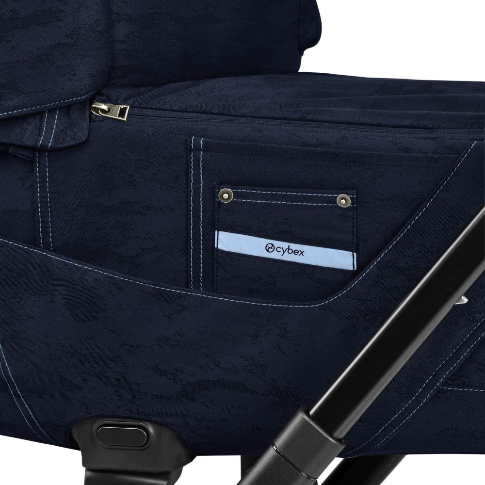 Lopšys Cybex PRIAM Lux Rebellious Luxury Denim Blue-Vaikiški vežimėliai, Lopšiai ir rėmai-e-vaikas
