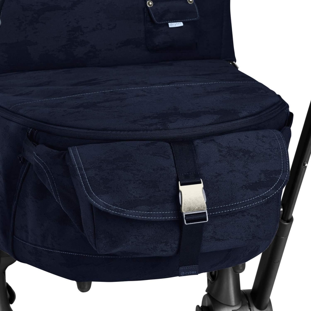 Lopšys Cybex PRIAM Lux Rebellious Luxury Denim Blue-Vaikiški vežimėliai, Lopšiai ir rėmai-e-vaikas