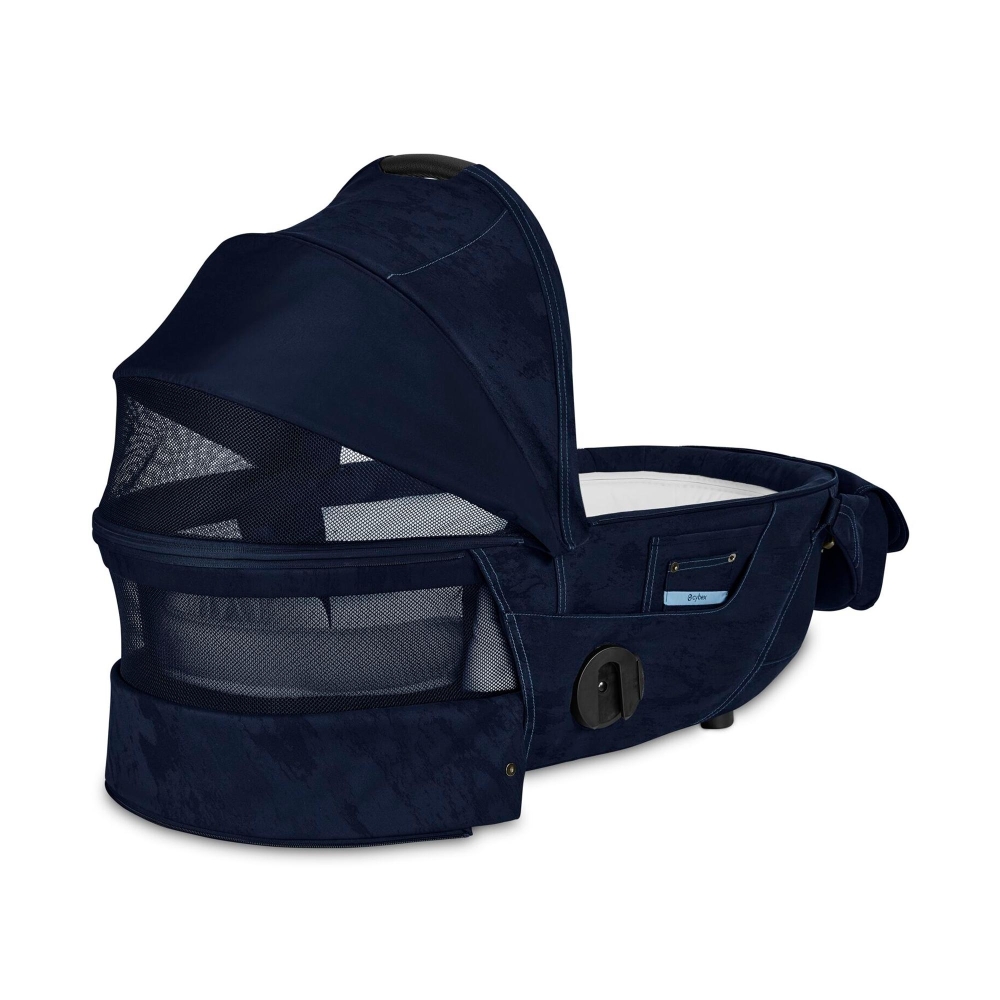 Lopšys Cybex MIOS Lux Rebellious Luxury Denim Blue-Vaikiški vežimėliai, Lopšiai ir rėmai-e-vaikas