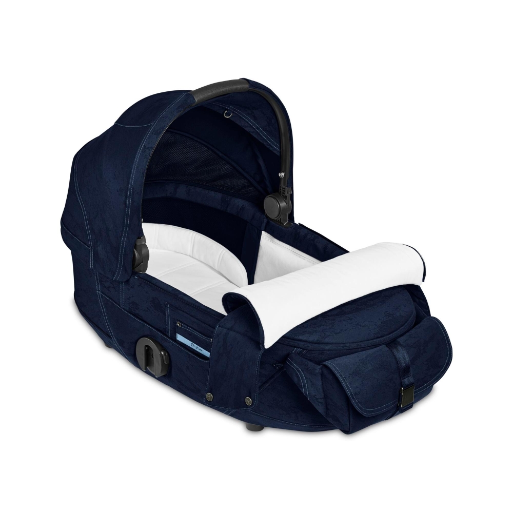 Lopšys Cybex MIOS Lux Rebellious Luxury Denim Blue-Vaikiški vežimėliai, Lopšiai ir rėmai-e-vaikas