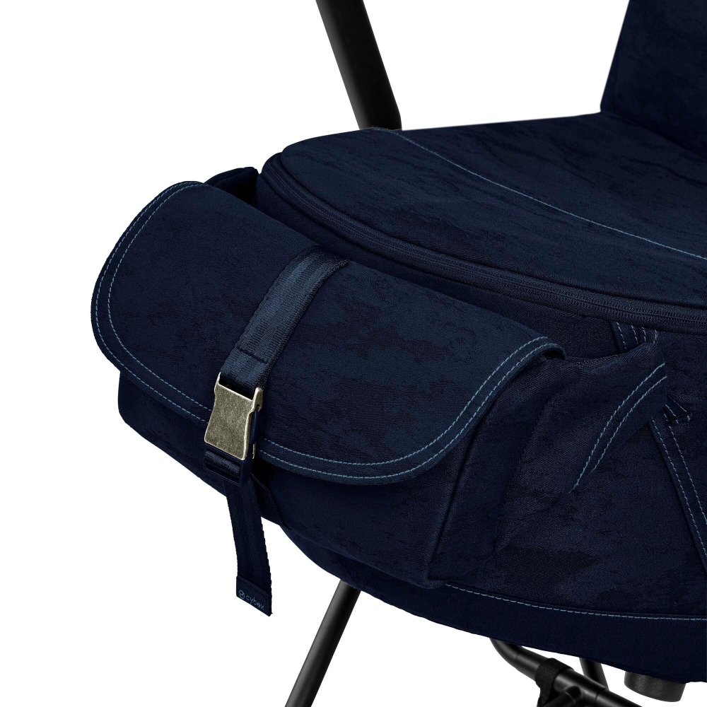 Lopšys Cybex MIOS Lux Rebellious Luxury Denim Blue-Vaikiški vežimėliai, Lopšiai ir rėmai-e-vaikas