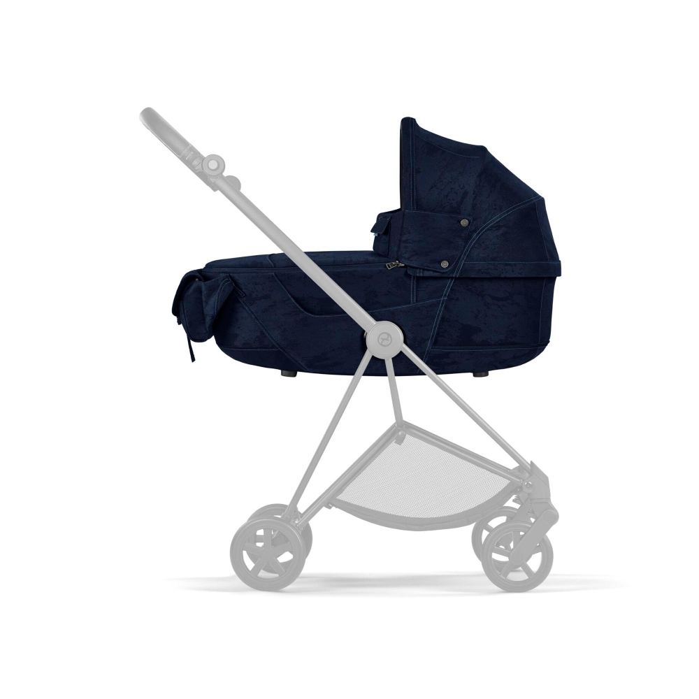 Lopšys Cybex MIOS Lux Rebellious Luxury Denim Blue-Vaikiški vežimėliai, Lopšiai ir rėmai-e-vaikas