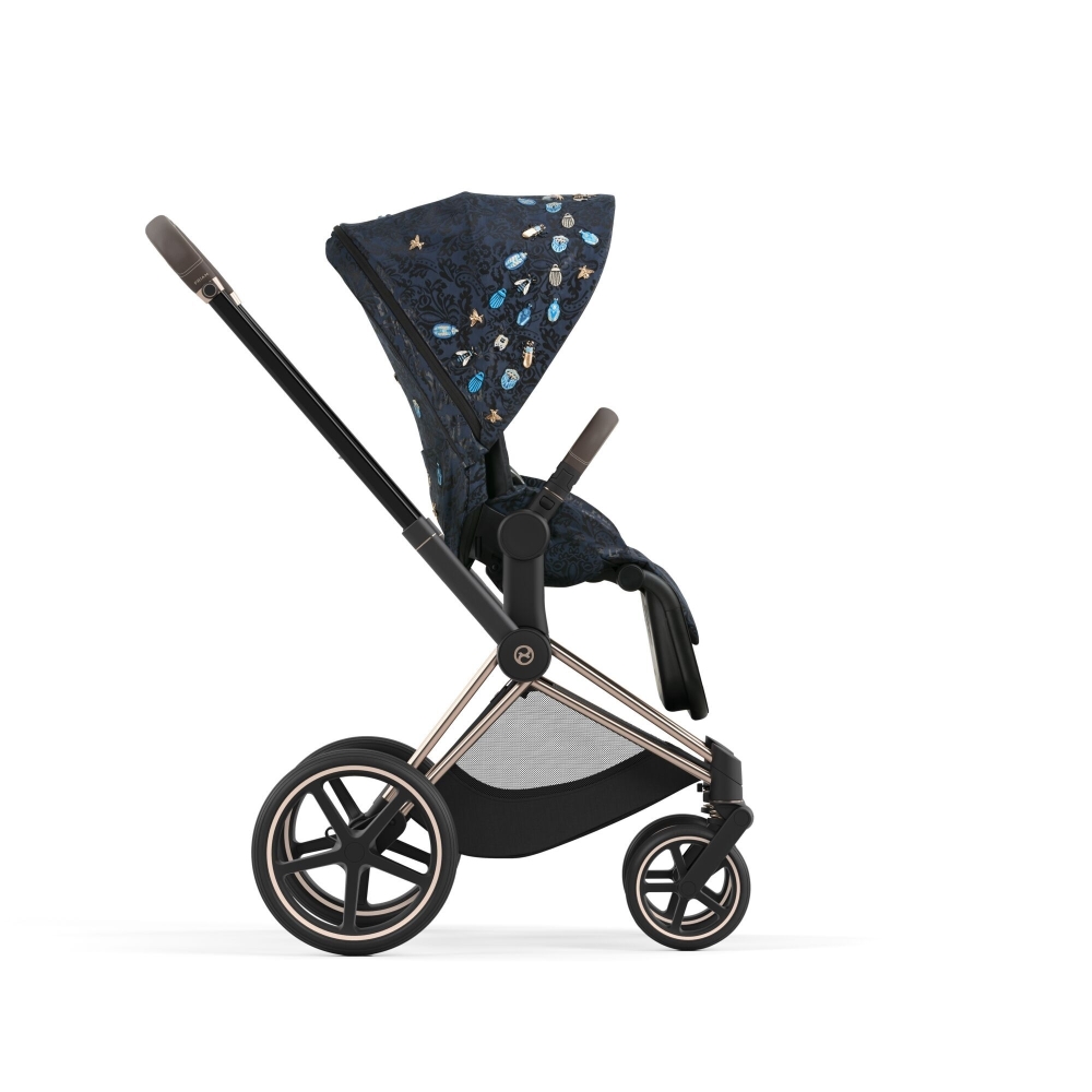 Sėdynės audinys Cybex PRIAM Jewels of Nature, dark blue-Vaikiški vežimėliai, Lopšiai ir rėmai-e-vaikas
