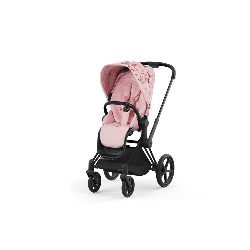 Sėdynės audinys Cybex PRIAM SIMPLY FLOWERS PINK, light pink-Vaikiški vežimėliai, Lopšiai ir rėmai-e-vaikas