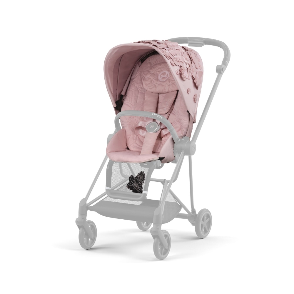 Sėdynės audinys Cybex MIOS SIMPLY FLOWERS PINK, light pink-Vaikiški vežimėliai, Lopšiai ir rėmai-e-vaikas