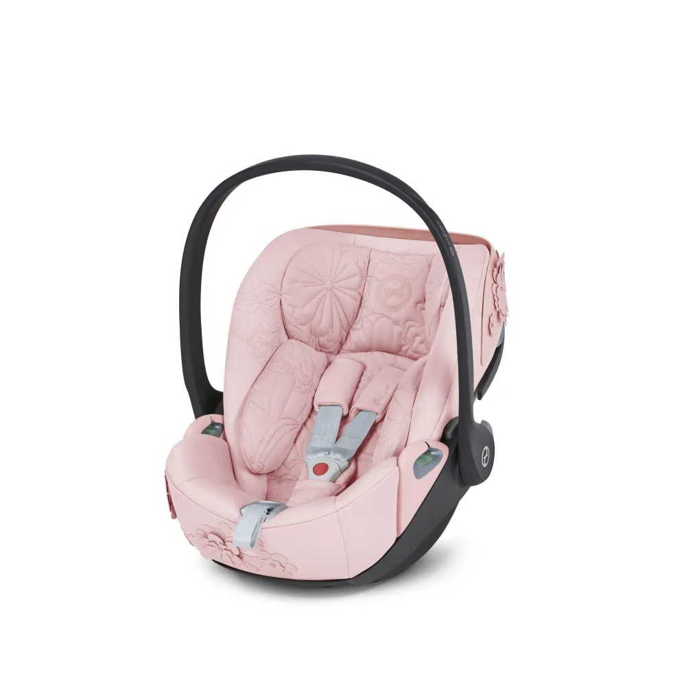 Automobilinė kėdutė Cybex CLOUD T I-SIZE SIMPLY FLOWERS PINK, light pink-Automobilinės kėdutės, 0-13 kg-e-vaikas