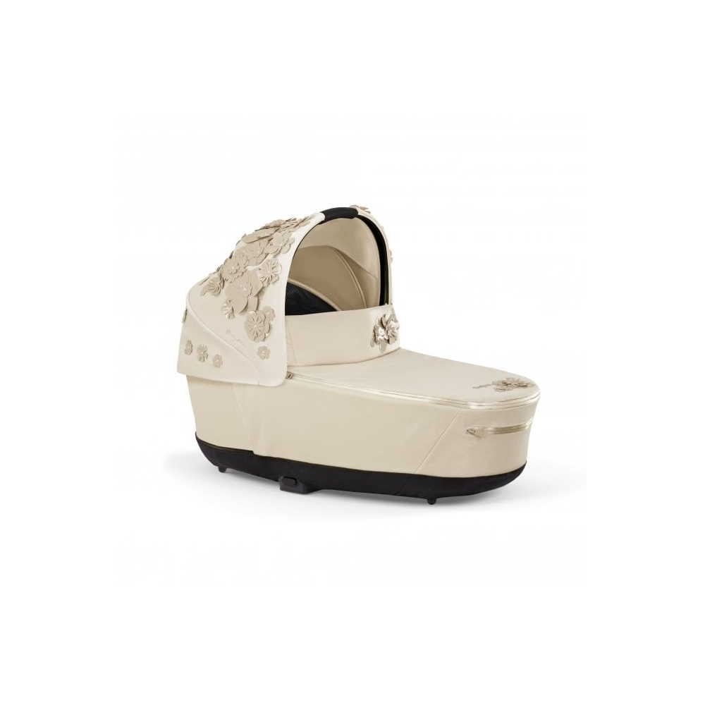 Lopšys Cybex PRIAM Lux SIMPLY FLOWERS BEIGE, mid beige-Vaikiški vežimėliai, Lopšiai ir rėmai-e-vaikas