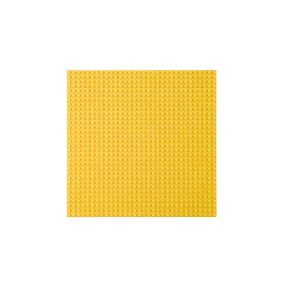 Konstrukcinių kaladėlių pagrindinė plokštė, geltona, 25,5 x 25,5 cm-Žaislai, Konstruktoriai, Lego, statybiniai blokai-e-vaikas