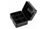 Mała Kasetka Na Pieniądze Metalowa Sejf Skrytka Na Klucz Czarna 13x10 cm