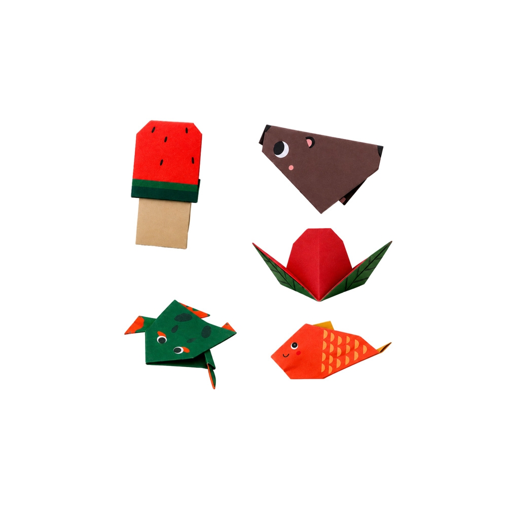 Kolorowy Zeszyt z Origami Dla Dzieci Zwierzęta Poziomy Trudności 30 Arkuszy