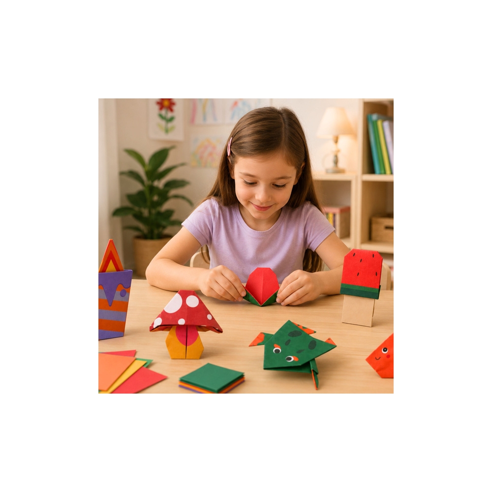 Kolorowy Zeszyt z Origami Dla Dzieci Zwierzęta Poziomy Trudności 30 Arkuszy