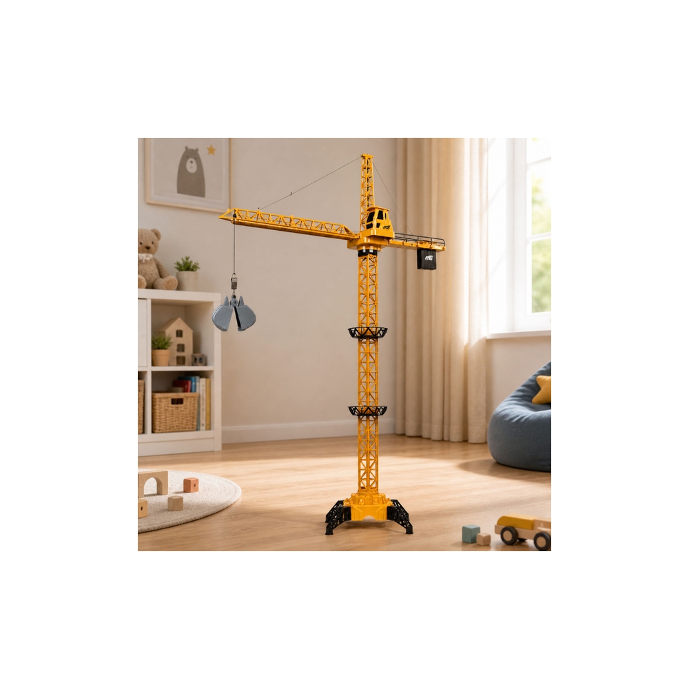 Dźwig Żuraw Budowlany Zdalnie Sterowany RC Przewodowy Obrót 360° 71 cm
