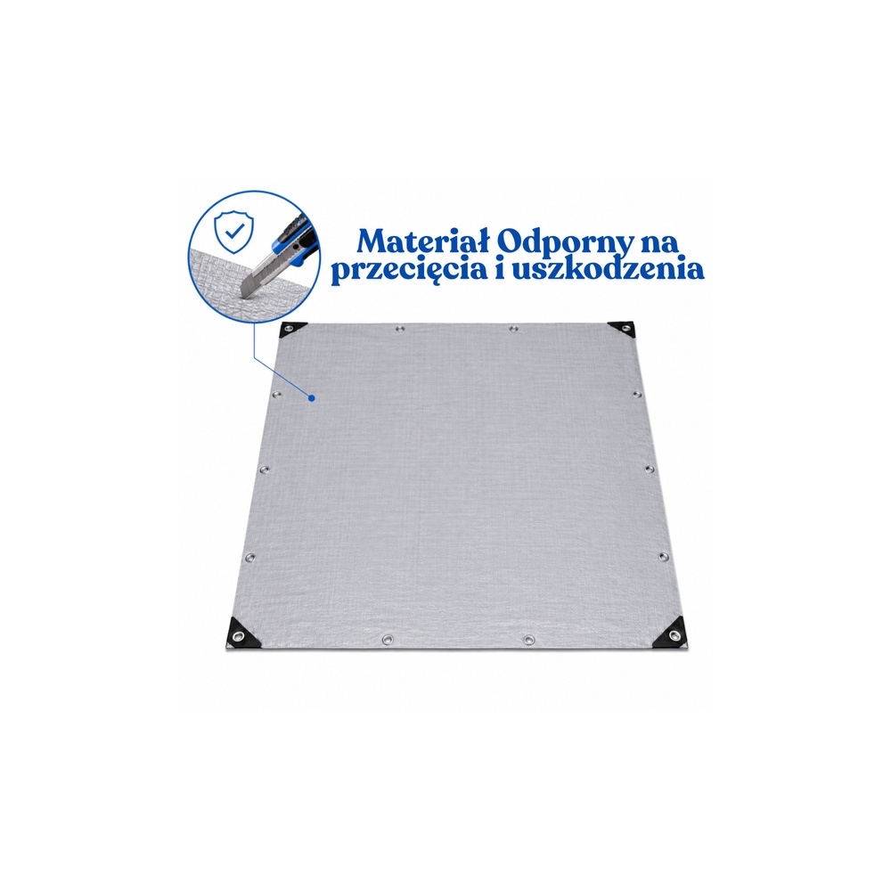 Neperšlampama, armuota, apsauginė nuo lietaus plėvelė, pilkos spalvos, 3x4 m-Namai, laisvalaikis, turizmas, Sodas - daržas-e-vai