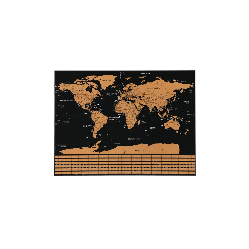 Mapa Świata Zdrapywanka Plakat Do Drapania Dla Podróżnika 82 x 59 cm