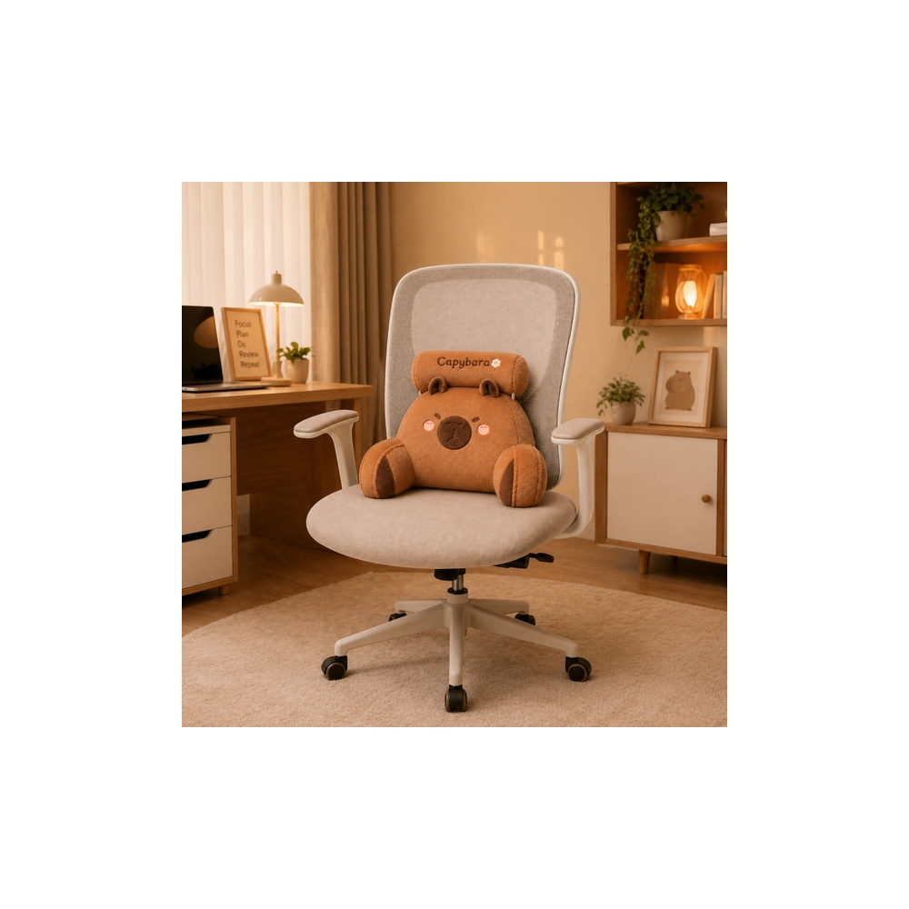 Oparcie Fotel Podparcie Pod Plecy Na Fotel Łóżko Kapibara Brązowy 60 x40 cm