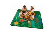 Pikniko, paplūdimio kelioninis pledas su augalų motyvais, spalvota, 100x150 cm-Namai, laisvalaikis, turizmas, Turizmas-e-vaikas