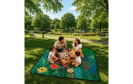 Pikniko, paplūdimio kelioninis pledas su augalų motyvais, spalvota, 100x150 cm-Namai, laisvalaikis, turizmas, Turizmas-e-vaikas