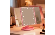 LED kosmetinis veidrodis, sulankstomas, didinantis, jutiklinis, pasukamas, rožinis-Namai, laisvalaikis, turizmas, Sveikata, grož