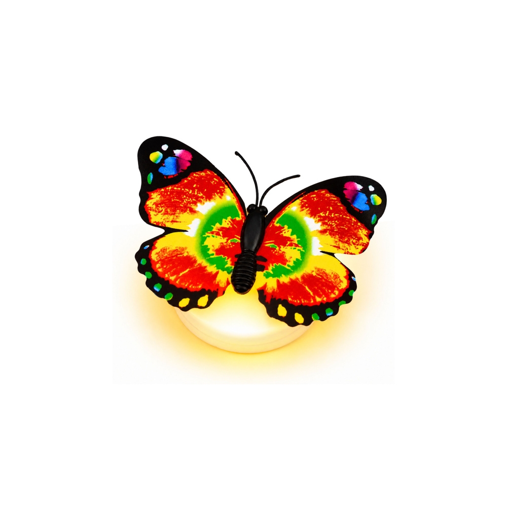 Świecący Motylek LED Dekoracja Do Przyklejenia Samoprzylepny 6x5 cm