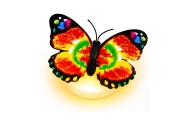 Świecący Motylek LED Dekoracja Do Przyklejenia Samoprzylepny 6x5 cm