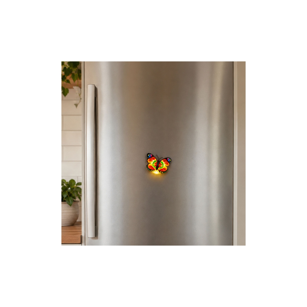 Šviečiantis LED drugelis – lipni dekoracija, 6x5 cm-Namai, laisvalaikis, turizmas, Namų apyvokos prekės-e-vaikas