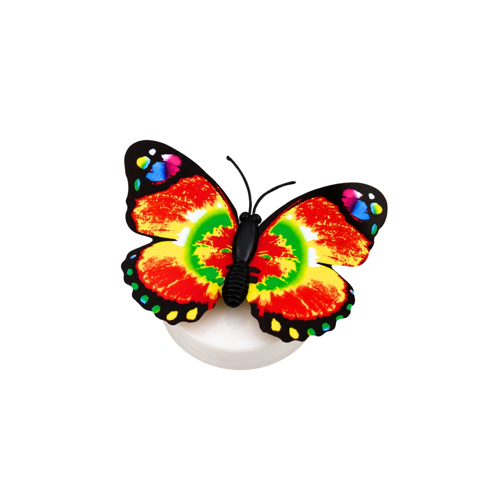 Świecący Motylek LED Dekoracja Do Przyklejenia Samoprzylepny 6x5 cm
