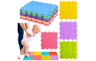 Sensoryczne Puzzle Silikonowe Mata Ścieżka Sensoryczna Kolorowe 25 cm 12el.