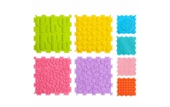 Sensoryczne Puzzle Silikonowe Mata Ścieżka Sensoryczna Kolorowe 25 cm 12el.