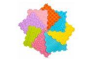 Sensoryczne Puzzle Silikonowe Mata Ścieżka Sensoryczna Kolorowe 25 cm 12el.