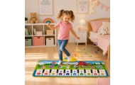 Mata Muzyczna Edukacyjna Pianinko Zwierzątka Dźwięki Instrumentów 100x36 cm