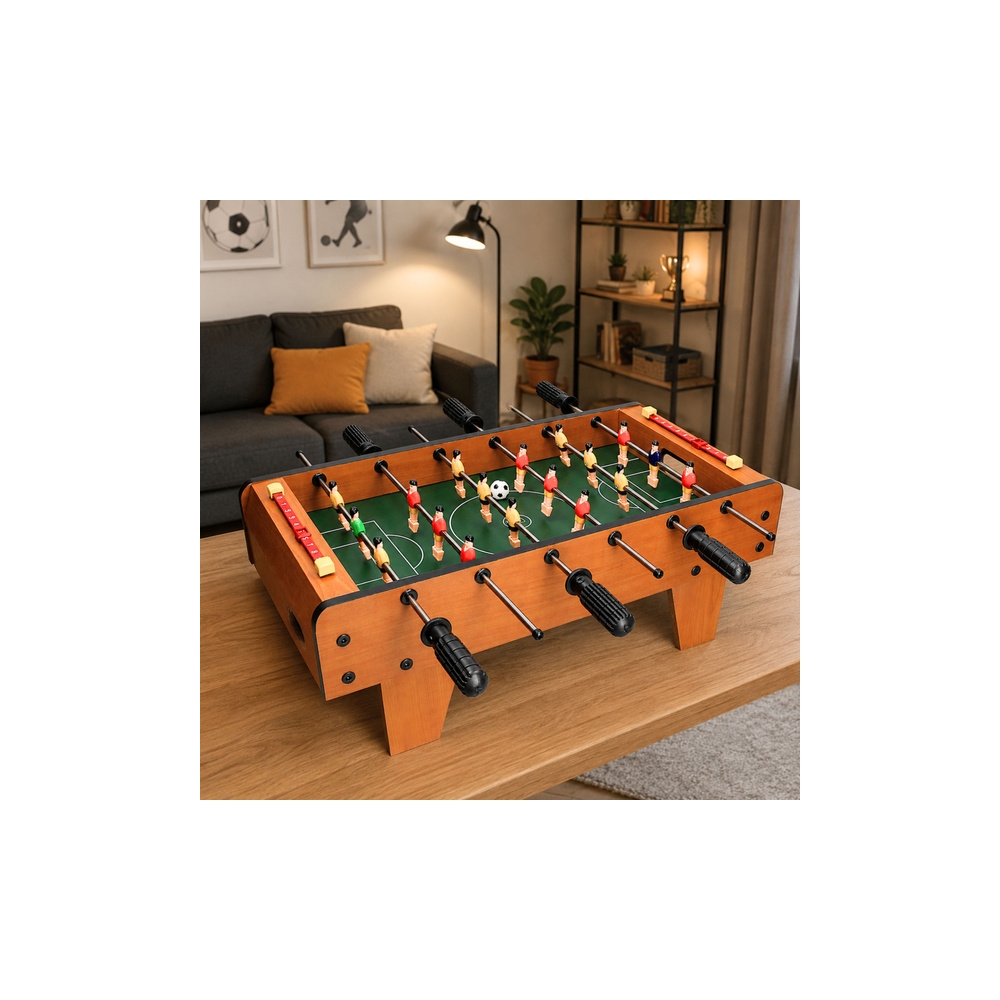 Stalo futbolo žaidimas, vikrumo žaidimas, medinis, 50 cm-Žaislai, Stalo žaidimai, Žaidimų stalai-e-vaikas