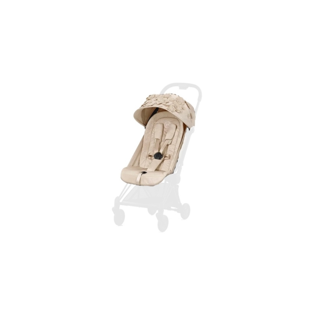Sėdynės audinys Cybex COYA SIMPLY FLOWERS BEIGE, mid beige-Vaikiški vežimėliai, Lopšiai ir rėmai-e-vaikas
