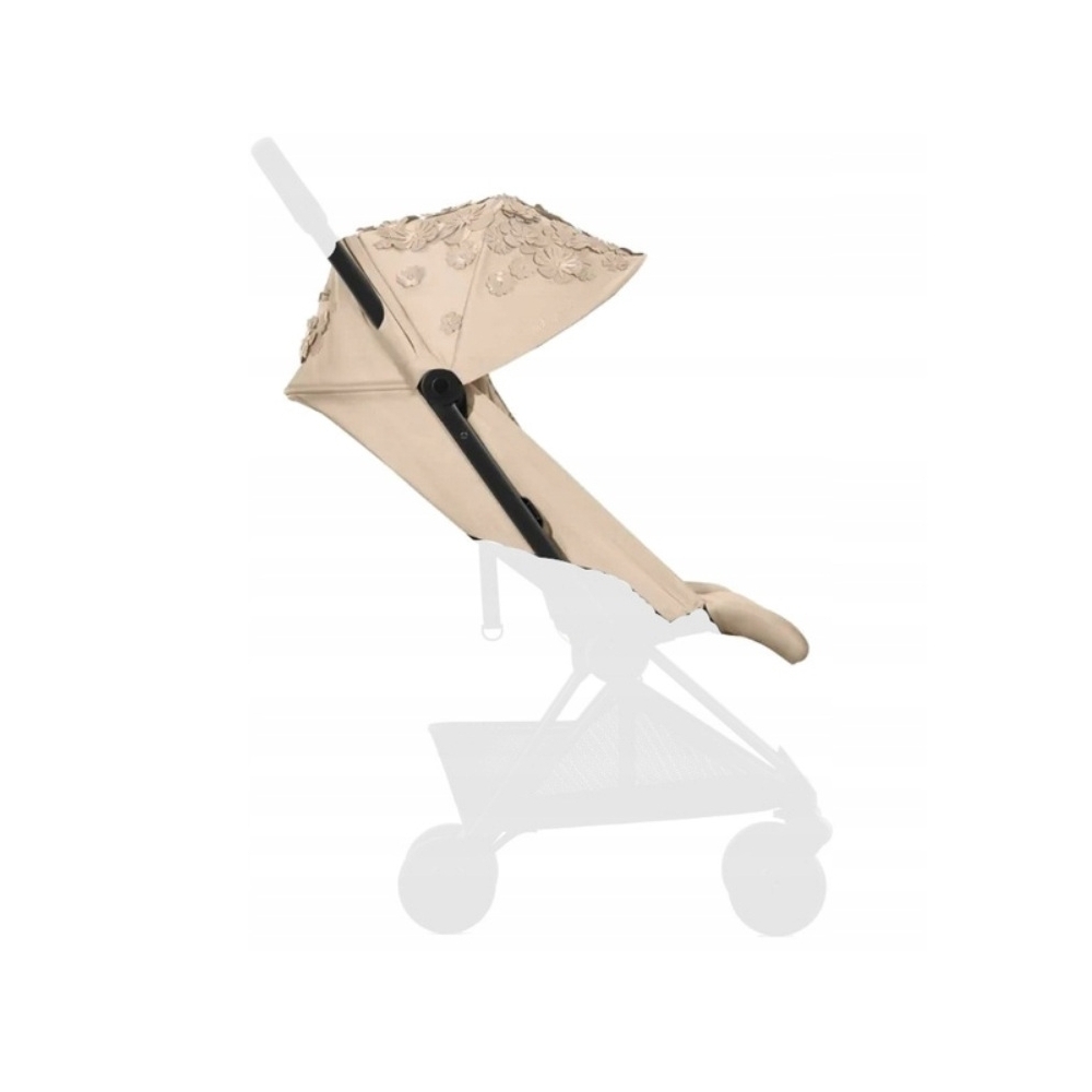 Sėdynės audinys Cybex COYA SIMPLY FLOWERS BEIGE, mid beige-Vaikiški vežimėliai, Lopšiai ir rėmai-e-vaikas