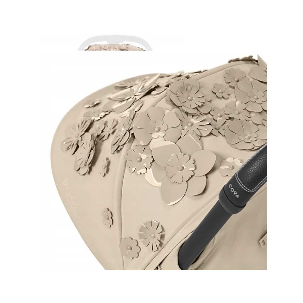 Sėdynės audinys Cybex COYA SIMPLY FLOWERS BEIGE, mid beige-Vaikiški vežimėliai, Lopšiai ir rėmai-e-vaikas