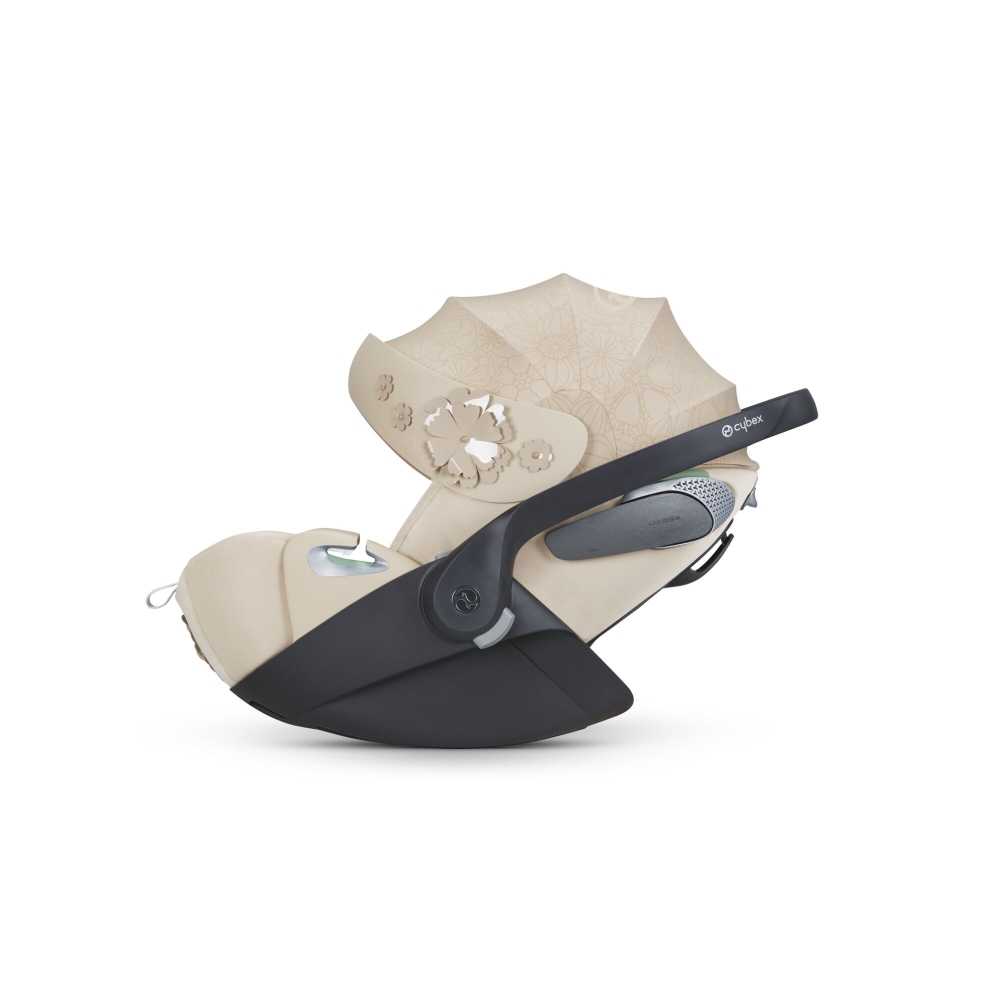 Automobilinė kėdutė Cybex CLOUD T I-SIZE SIMPLY FLOWERS BEIGE, mid beige-Vaikiški vežimėliai, Lopšiai ir rėmai-e-vaikas