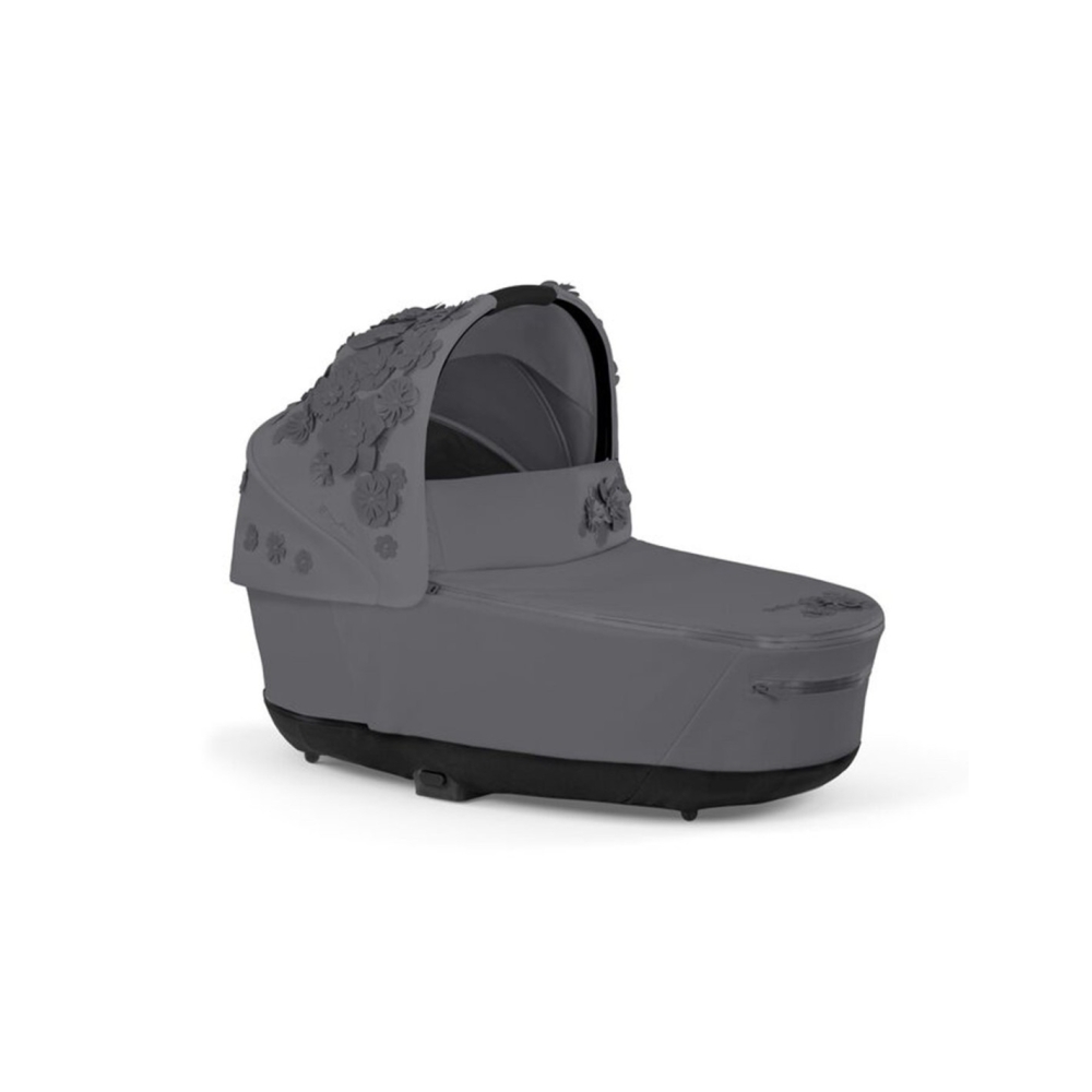 Lopšys Cybex PRIAM Lux SIMPLY FLOWERS GREY, dark grey-Vaikiški vežimėliai, Lopšiai ir rėmai-e-vaikas