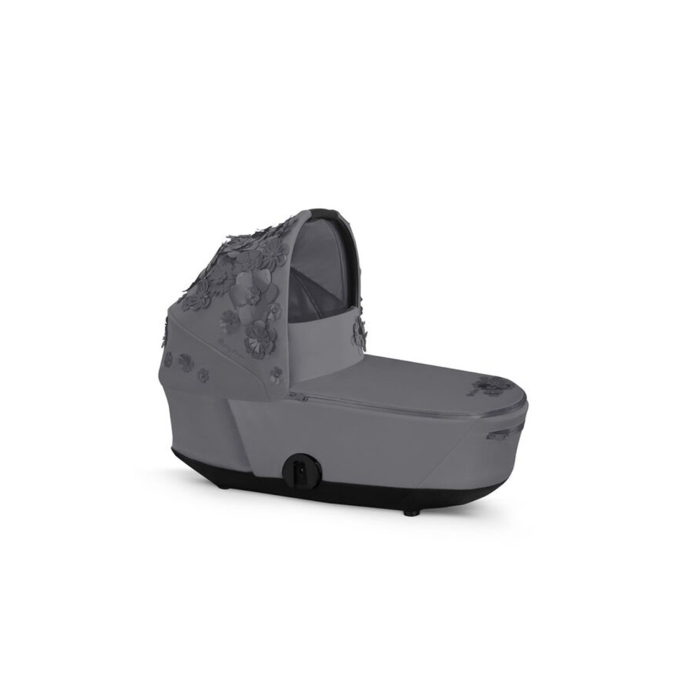 Lopšys Cybex MIOS Lux SIMPLY FLOWERS GREY, dark grey-Vaikiški vežimėliai, Lopšiai ir rėmai-e-vaikas