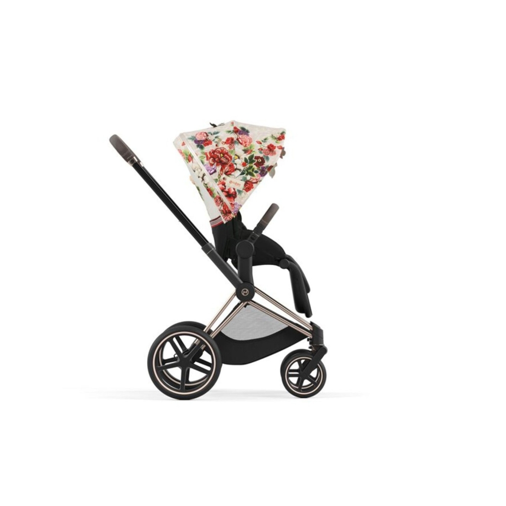Sėdynės audinys Cybex PRIAM Spring Blossom Light, light beige-Vaikiški vežimėliai, Lopšiai ir rėmai-e-vaikas