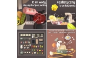 WOOPIE Interactive Kitchen with Steam Faucet with Water Circulation Effects 88 pcs.					