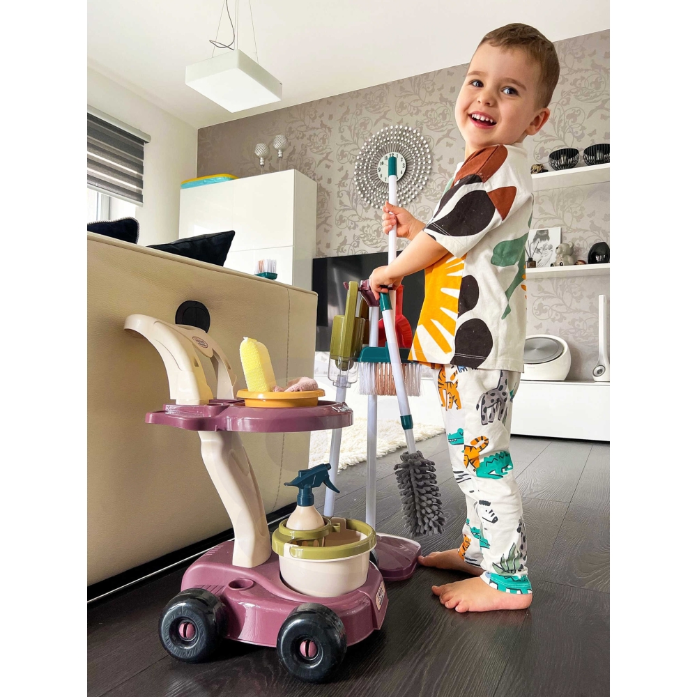Valymo rinkinys WOOPIE XXL 3-in-1 su vežimėliu, 26 el.