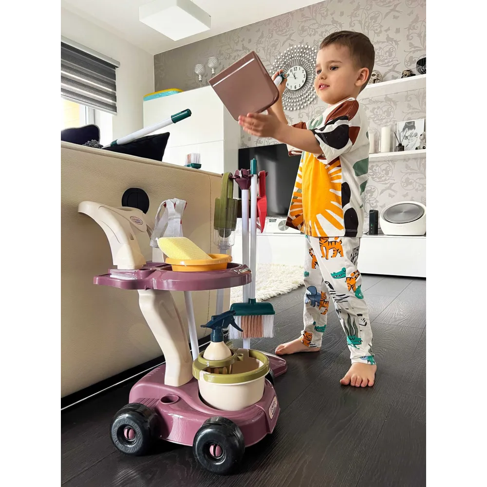 Valymo rinkinys WOOPIE XXL 3-in-1 su vežimėliu, 26 el.